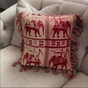 Elephant Design Cushion Cover with Tassels